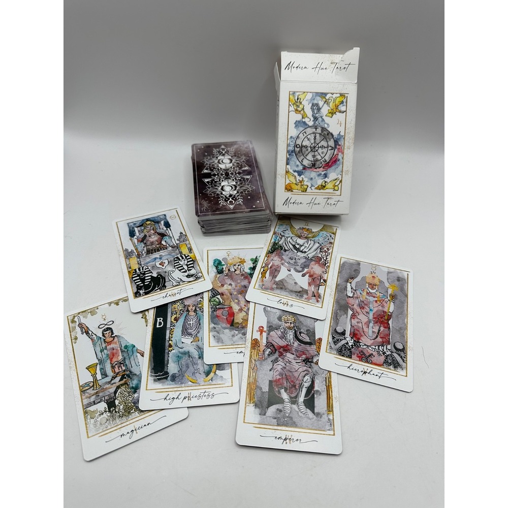 Modern Hue Tarot Card Set COMPLETE 2022 Writual Press Watercolor Art